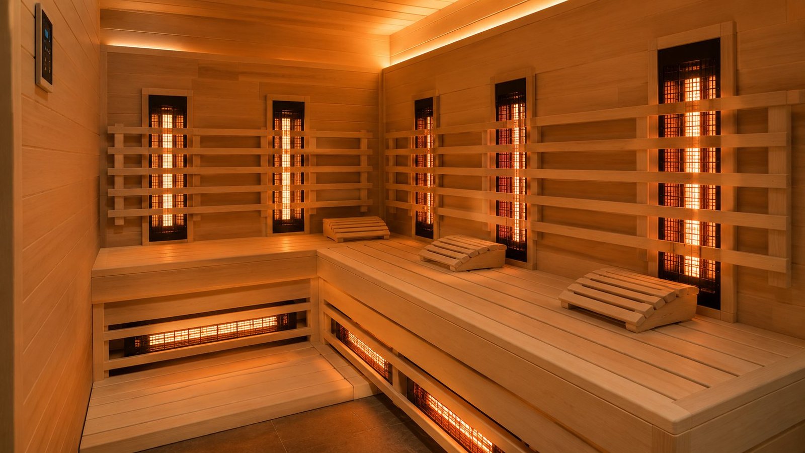 Sauna infrared w wieczornym klimacie